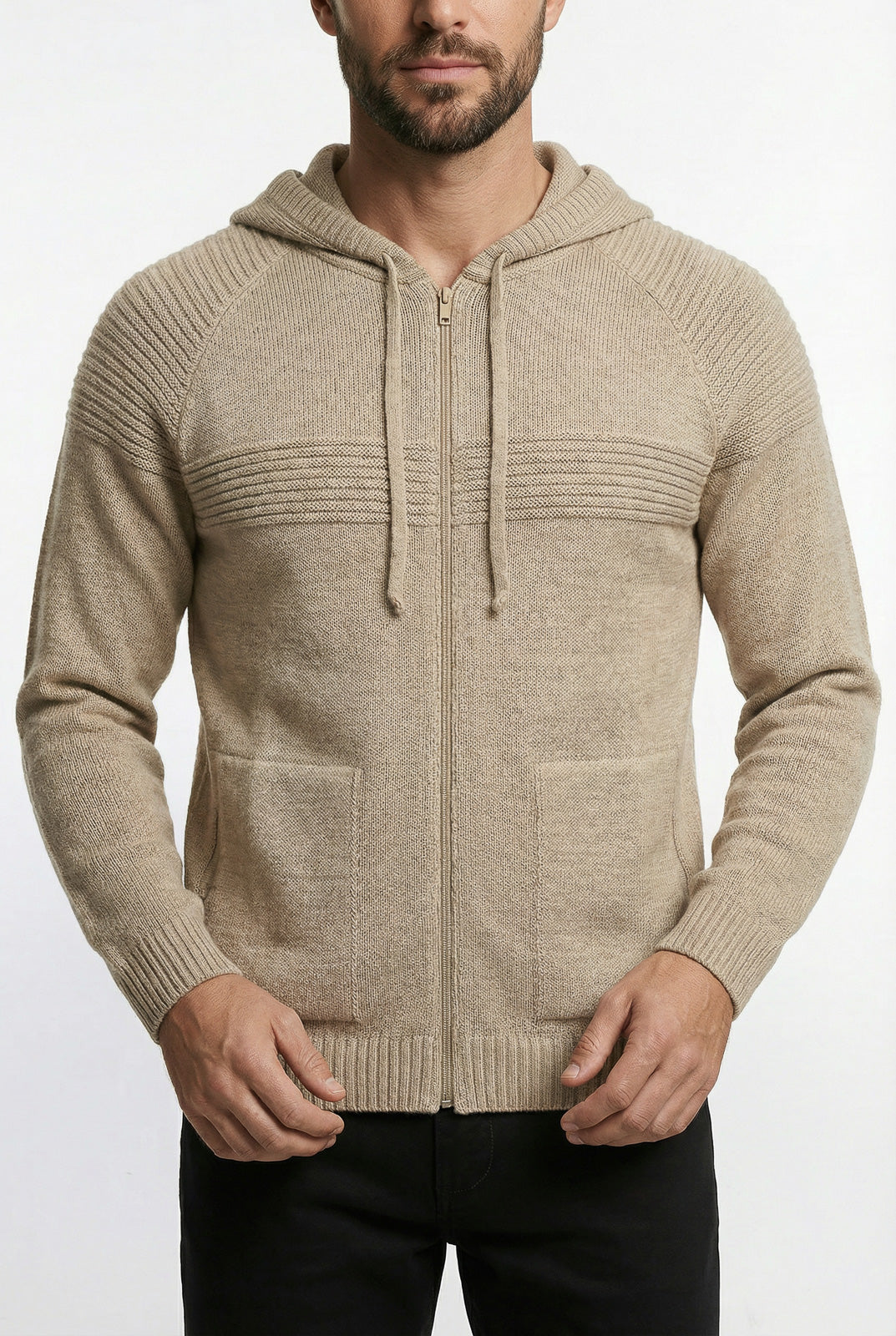 Jaqueta de malha manga raglan 50005