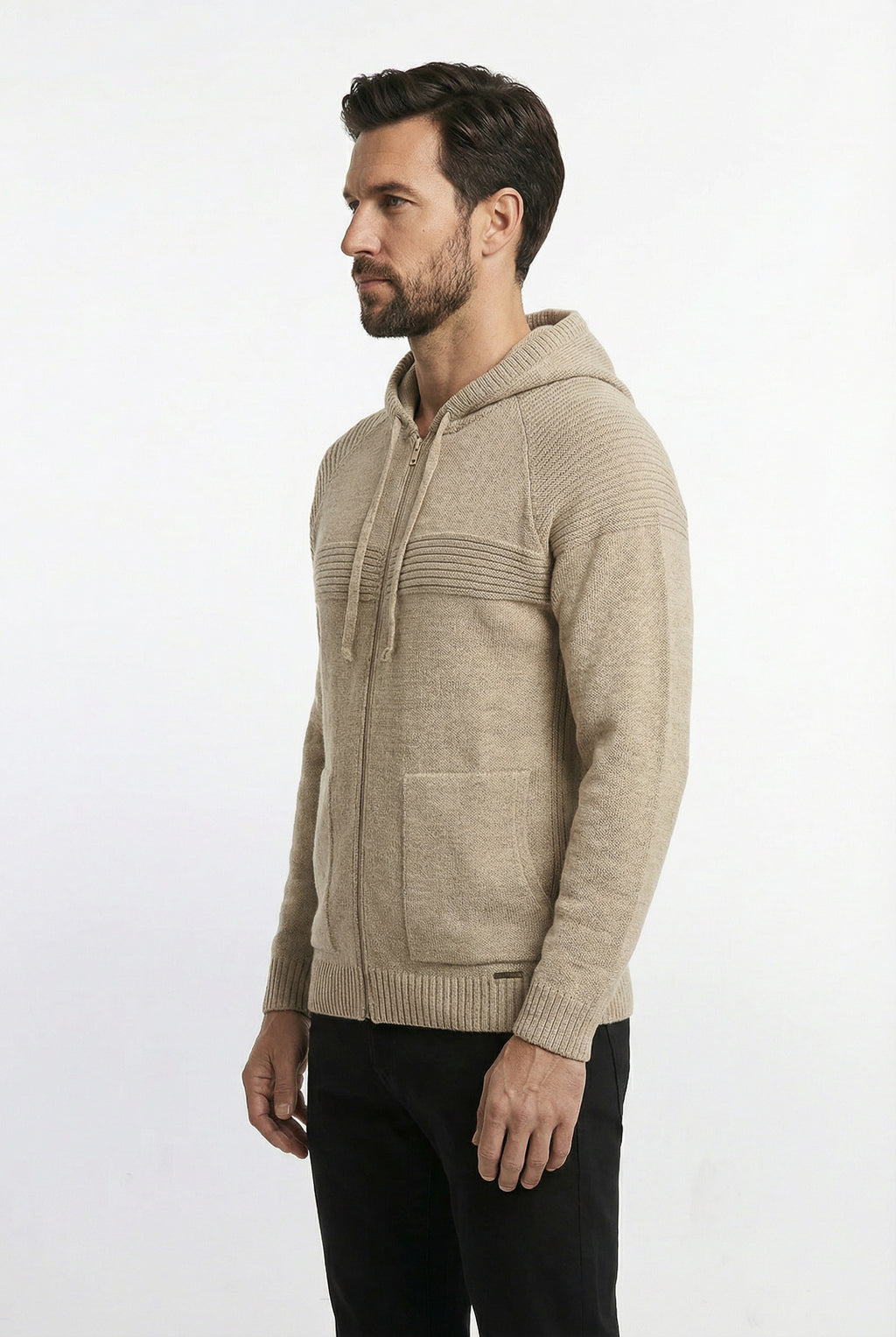 Jaqueta de malha manga raglan 50005