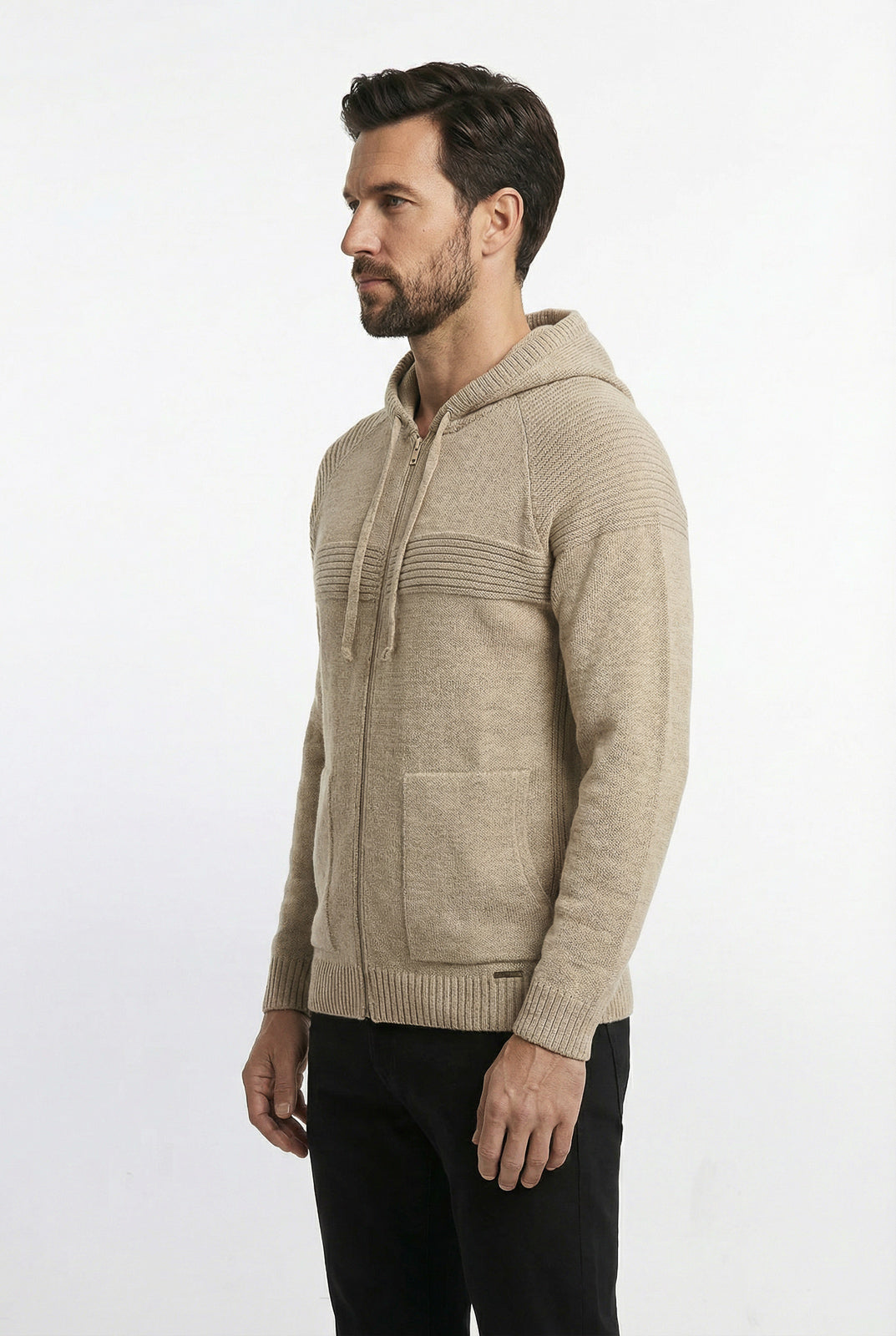 Jaqueta de malha manga raglan 50005