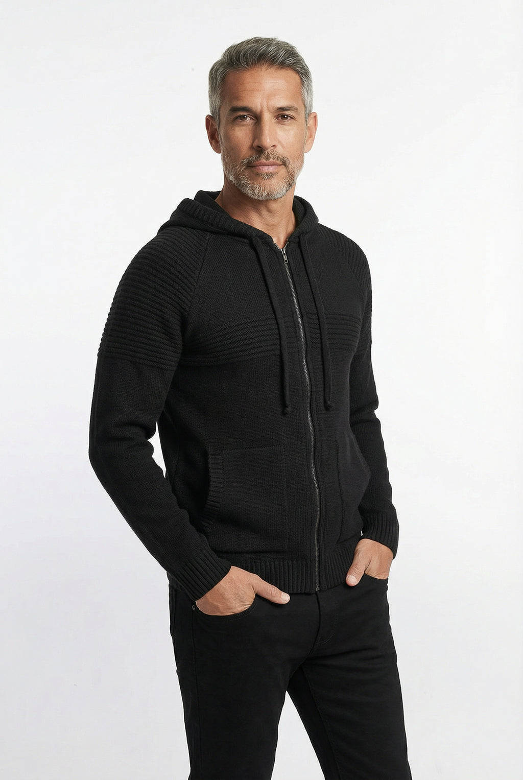 Jaqueta de malha manga raglan 50005
