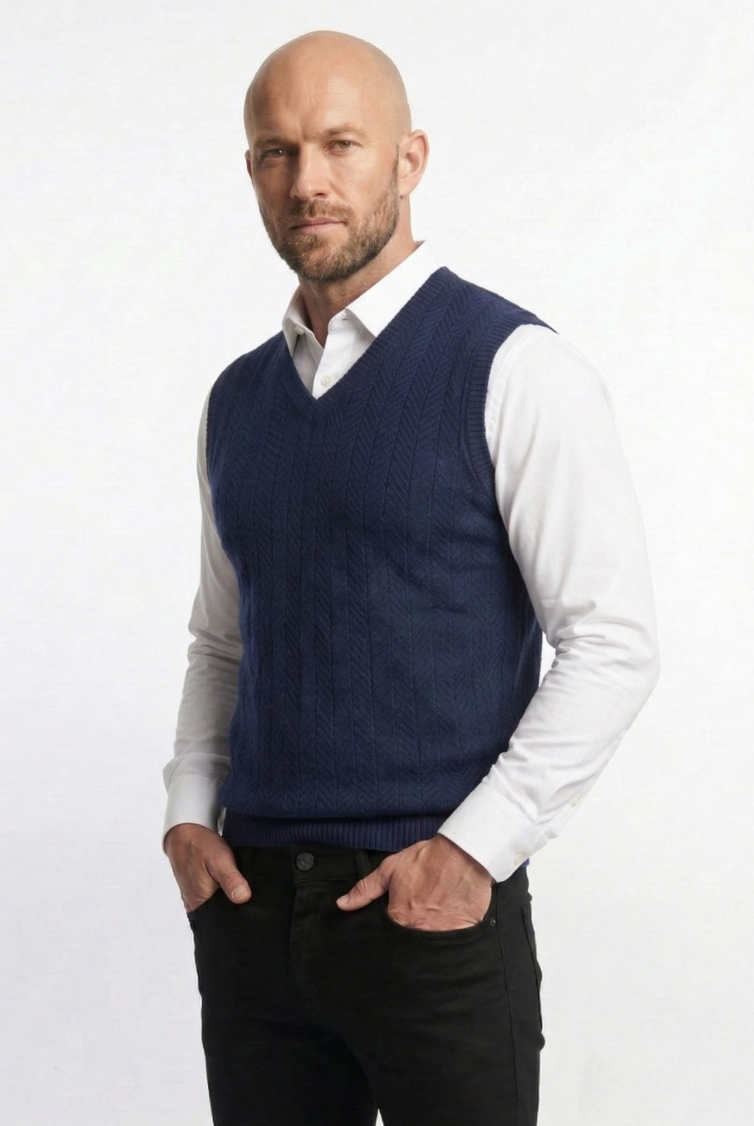 Colete de malha masculino 50009