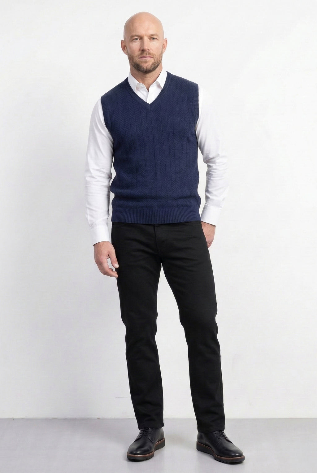Colete de malha masculino 50009