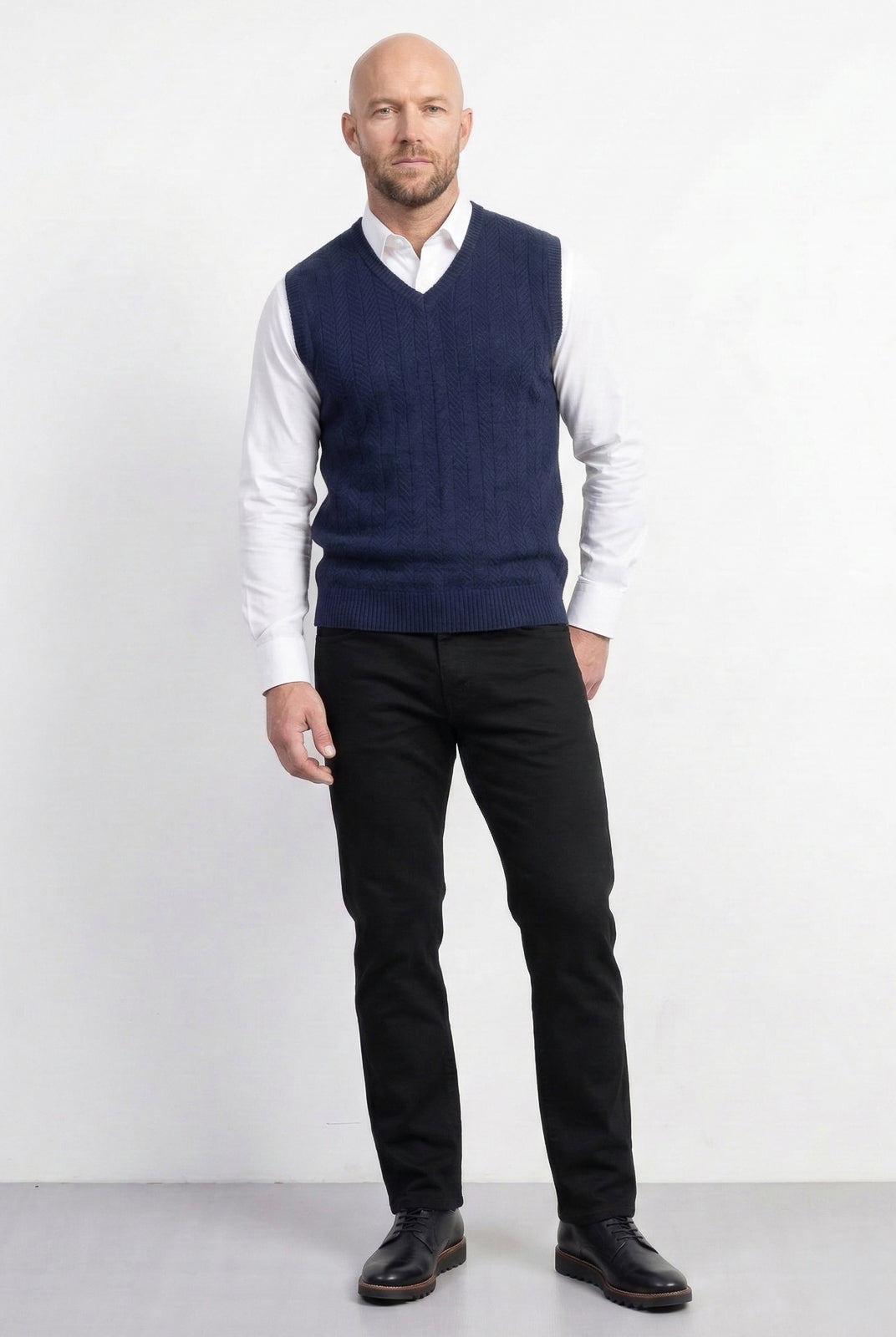 Colete de malha masculino 50009