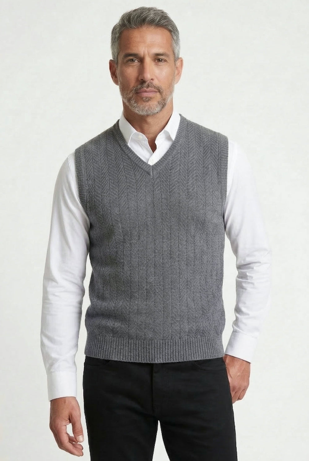 Colete de malha masculino 50009
