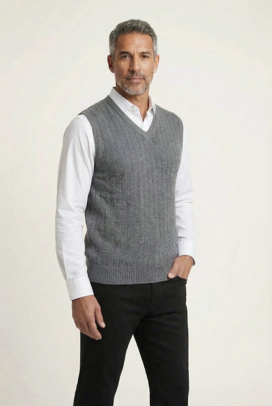Colete de malha masculino 50009
