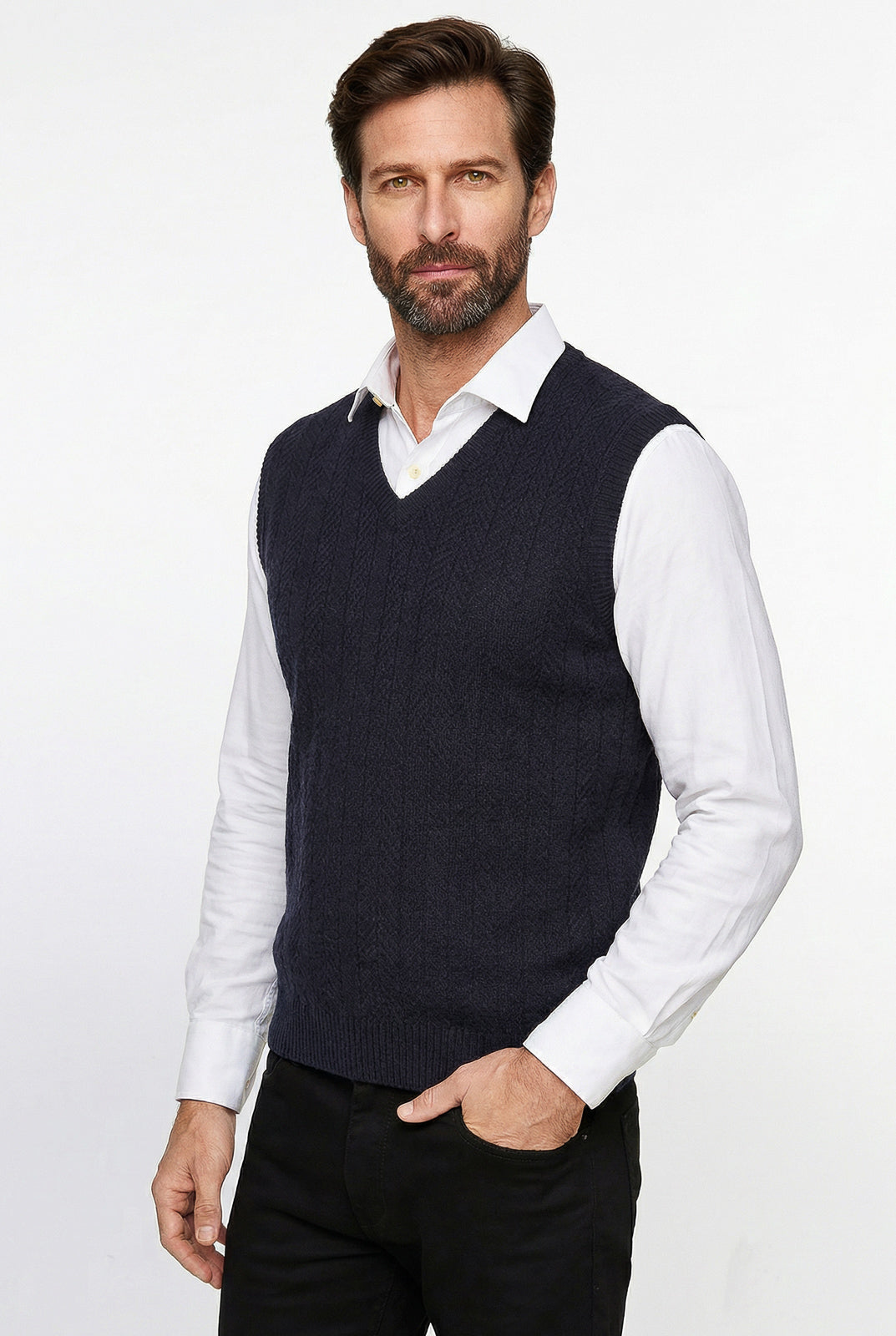 Colete de malha masculino 50009