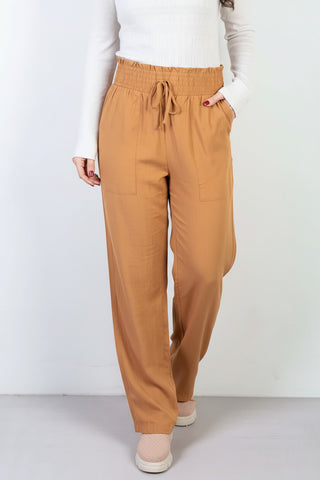 Calça reta viscose elástico e bolsos 70838