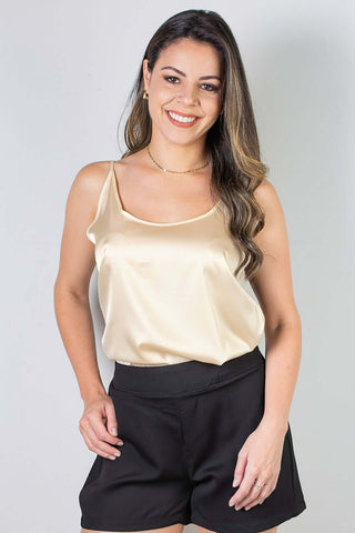 Blusa feminina de alcinha cetim 71103