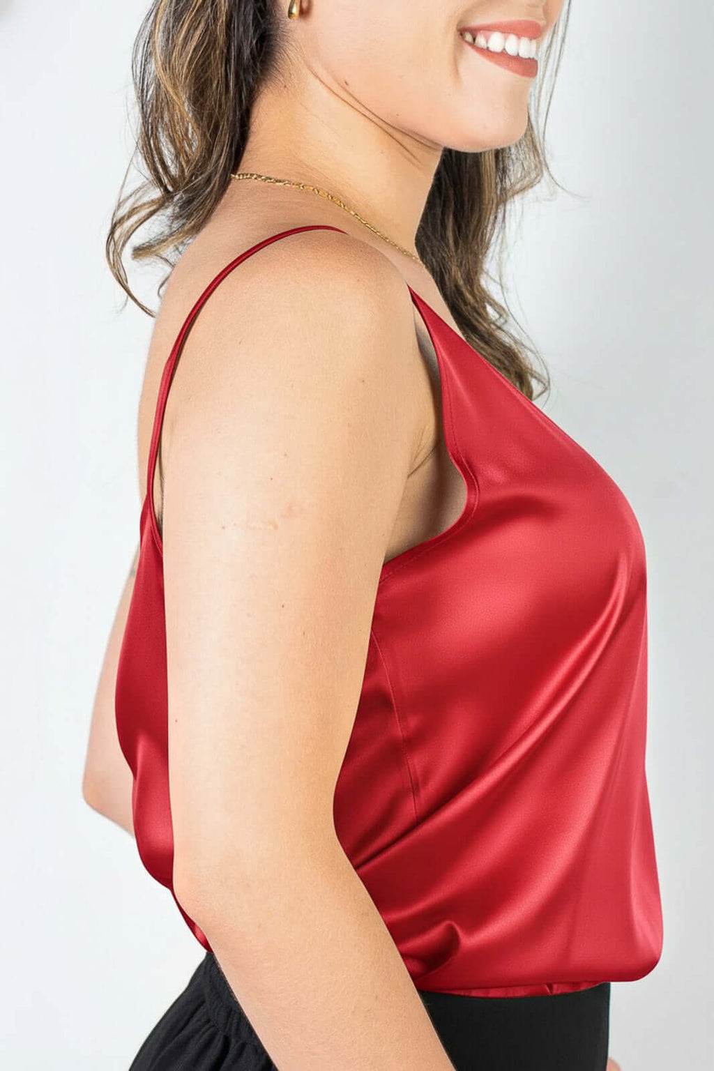 Blusa feminina de alcinha cetim 71103 - Enluaze