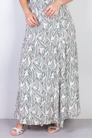 Vestido longo de viscose slub transpassado 71116