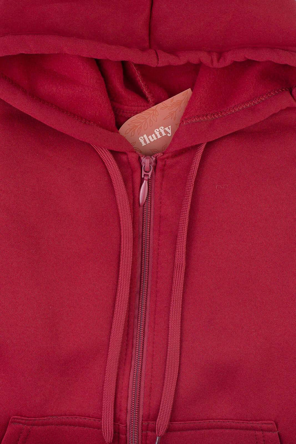 Jaqueta feminina moletinho com capuz 80001 - Enluaze