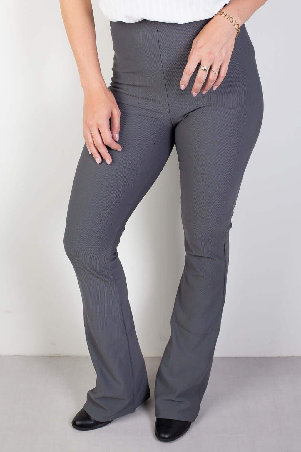 Calça flare cintura alta feminina 80020 - Enluaze