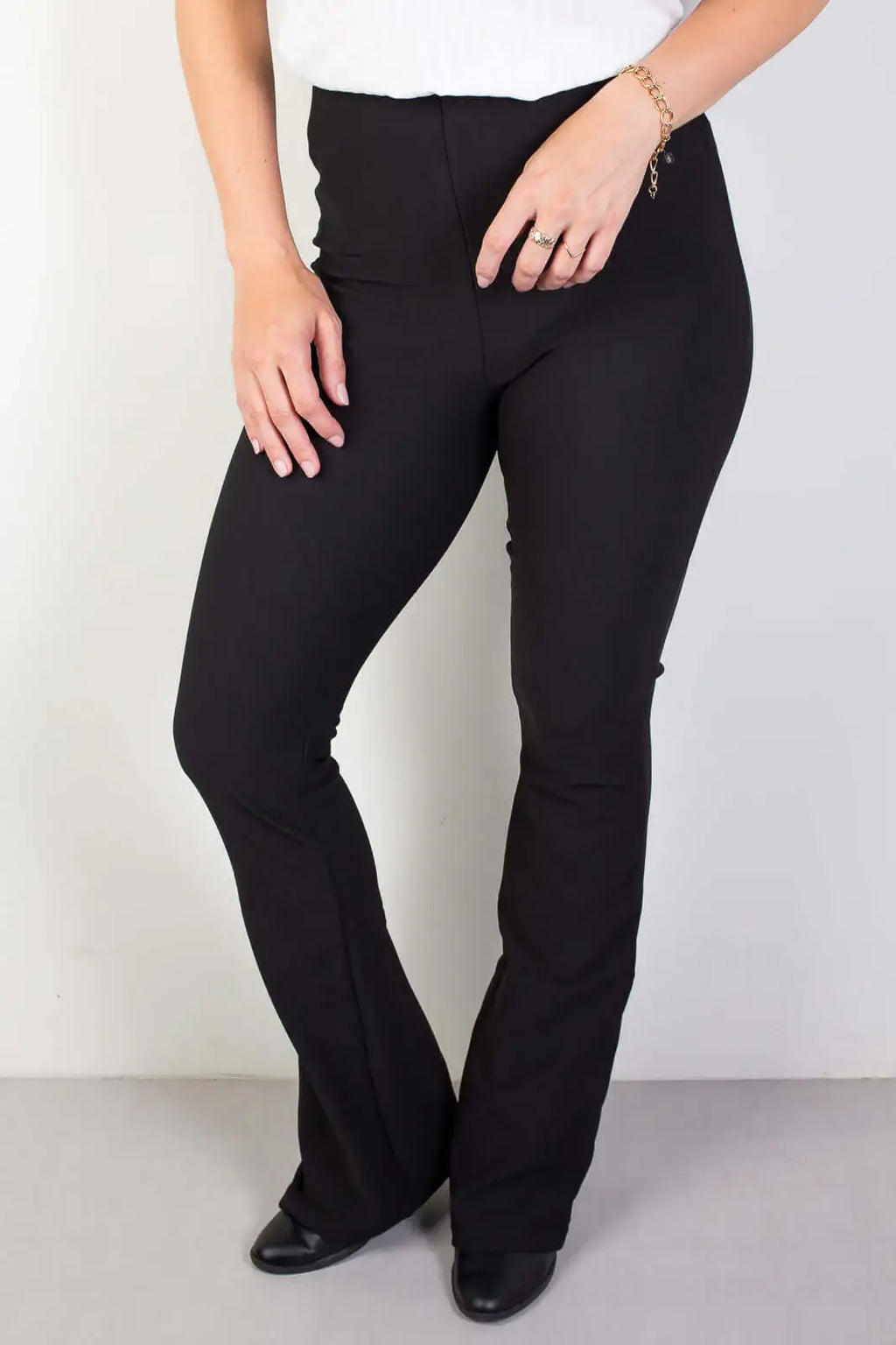 Calça flare cintura alta feminina 80020 - Enluaze