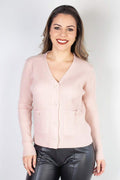 Casaco tricot botões e bolsos 80994 - Enluaze