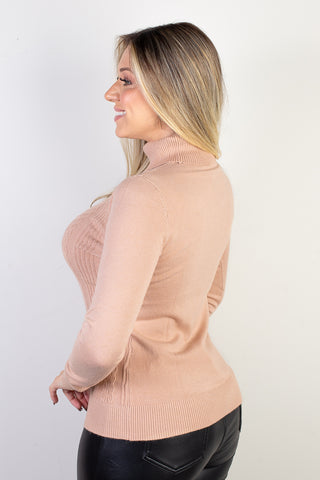 Blusa feminina de malha gola alta 81090