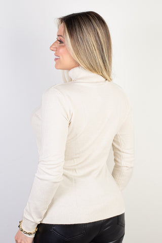 Blusa feminina de malha gola alta 81090