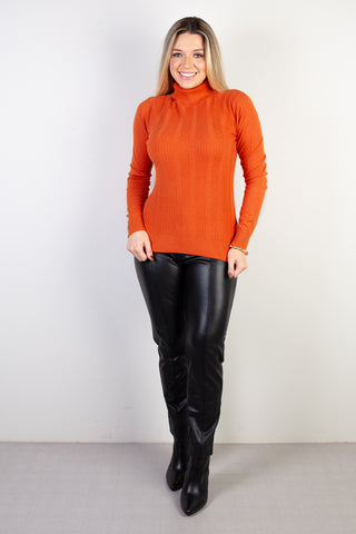 Blusa feminina de malha gola alta 81090
