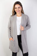 Cardigan alongado feminino com bolsos 81131 - Enluaze