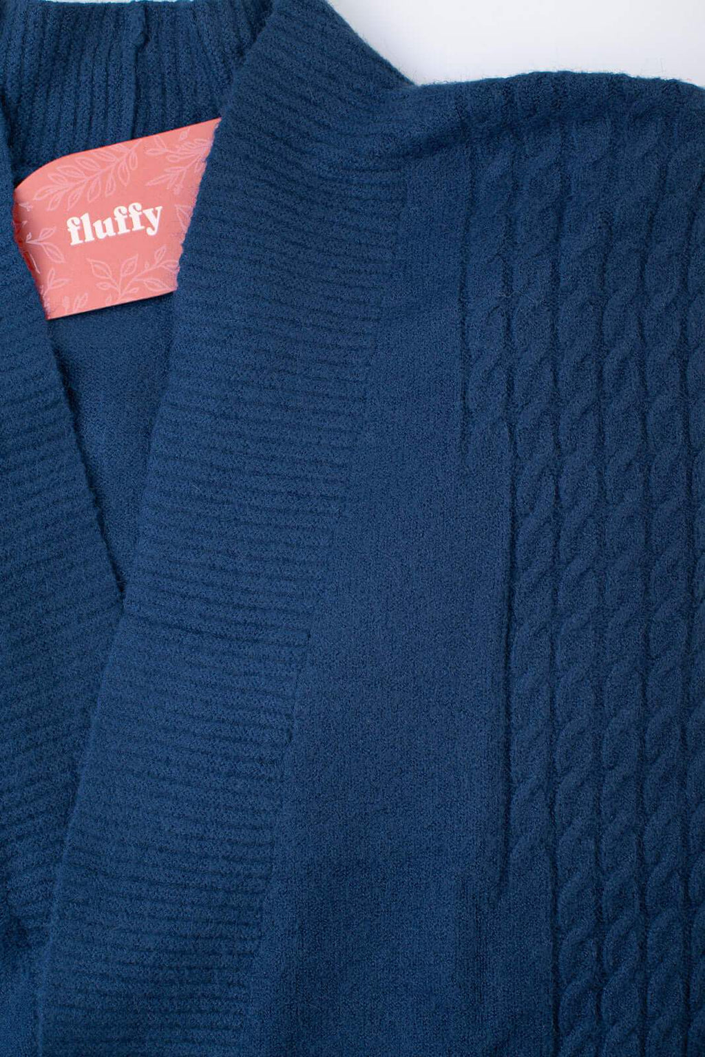 Cardigan alongado feminino com bolsos 81131 - Enluaze