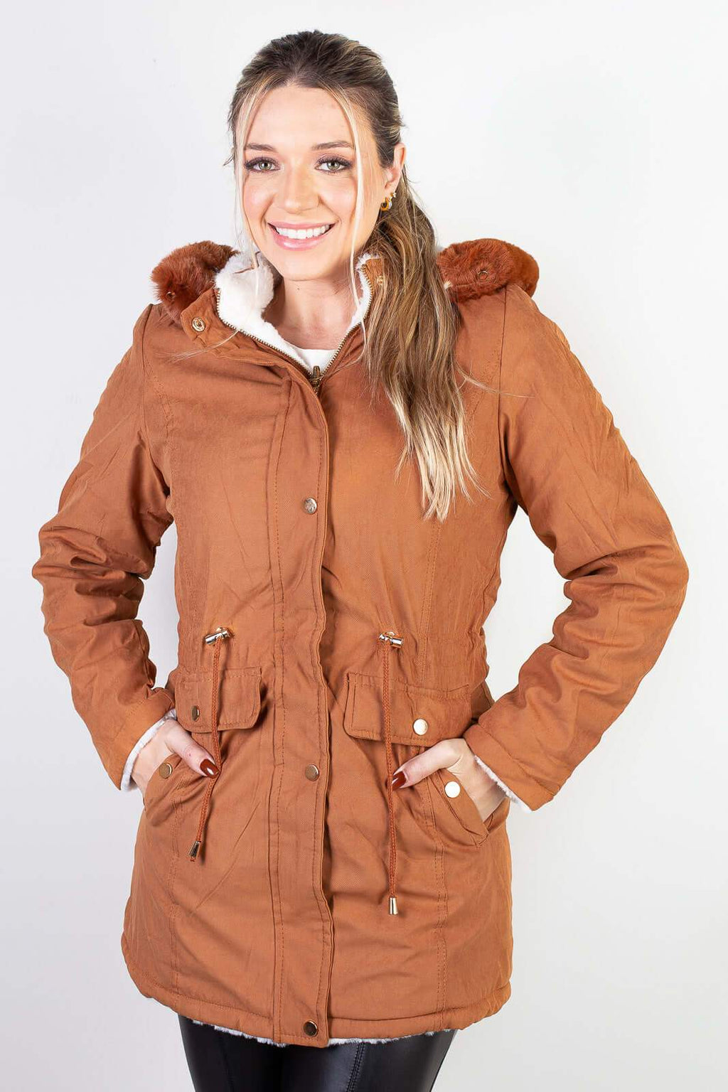 Jaqueta feminina de sarja reversível 84282 - Enluaze