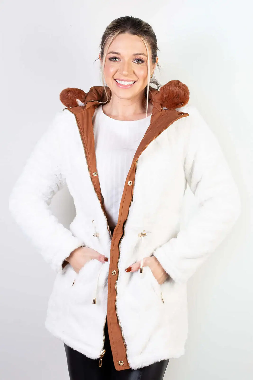 Jaqueta feminina de sarja reversível 84282 - Enluaze