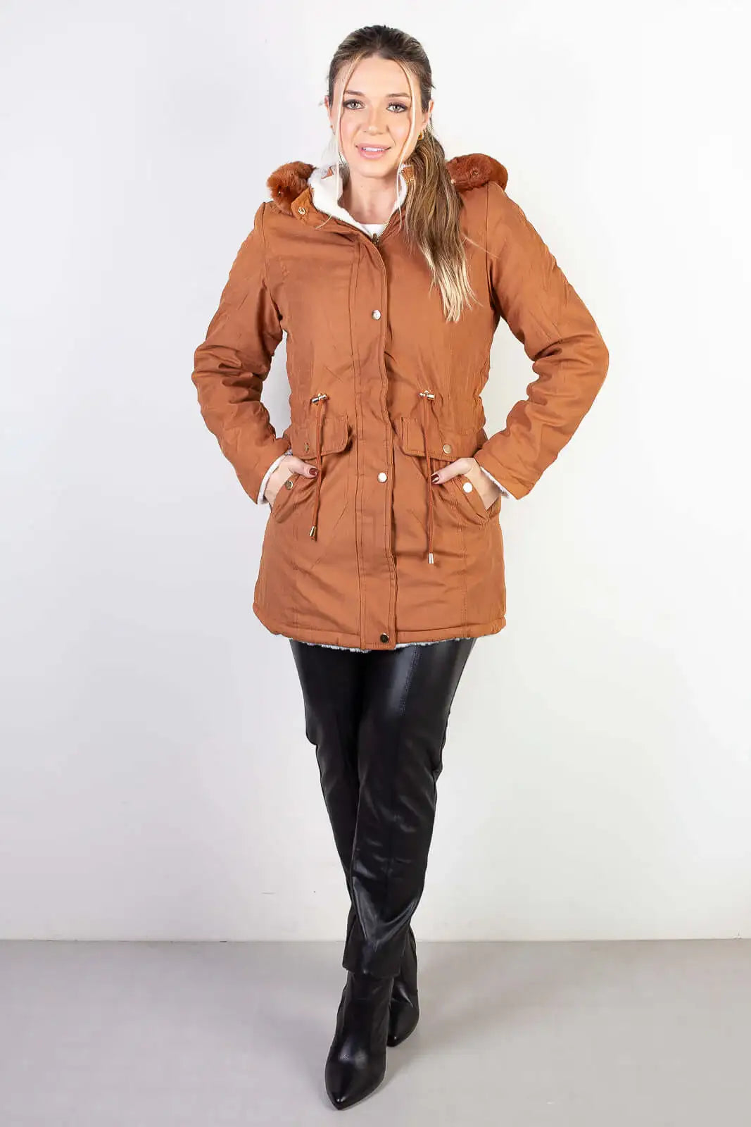 Jaqueta feminina de sarja reversível 84282 - Enluaze