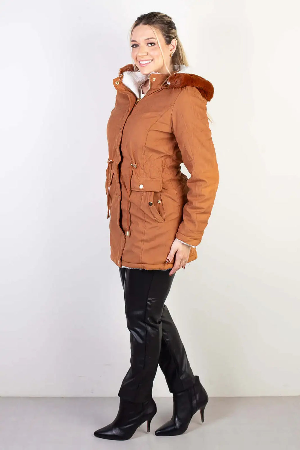 Jaqueta feminina de sarja reversível 84282 - Enluaze