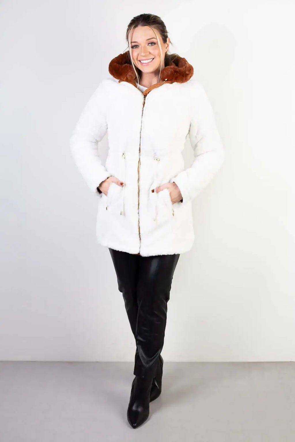 Jaqueta feminina de sarja reversível 84282 - Enluaze