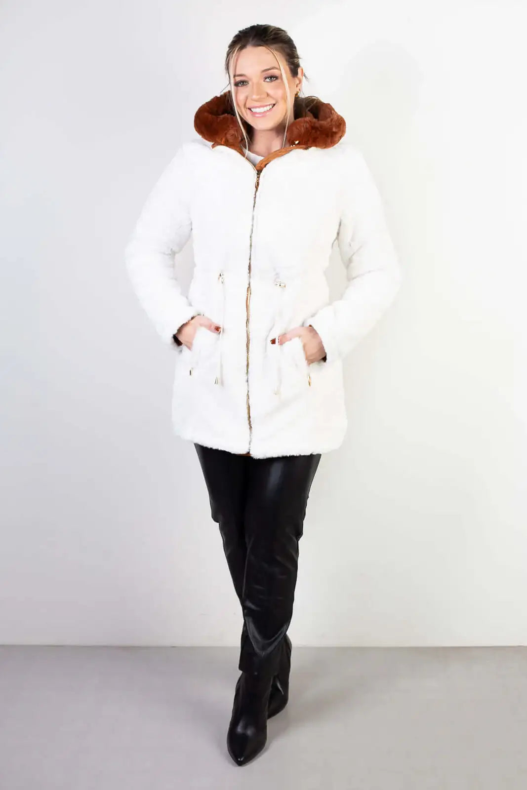 Jaqueta feminina de sarja reversível 84282 - Enluaze