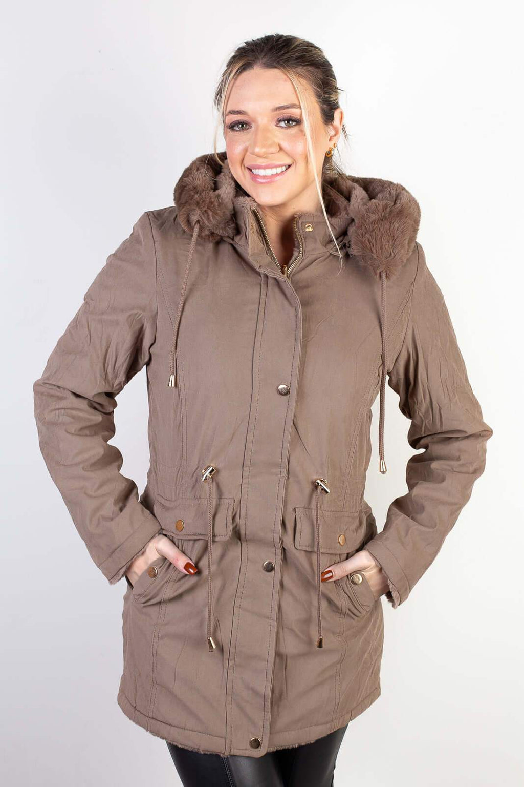 Jaqueta feminina de sarja reversível 84282 - Enluaze