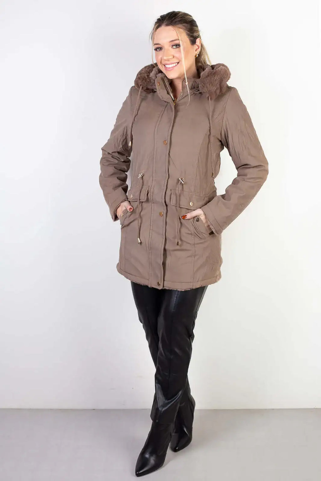 Jaqueta feminina de sarja reversível 84282 - Enluaze