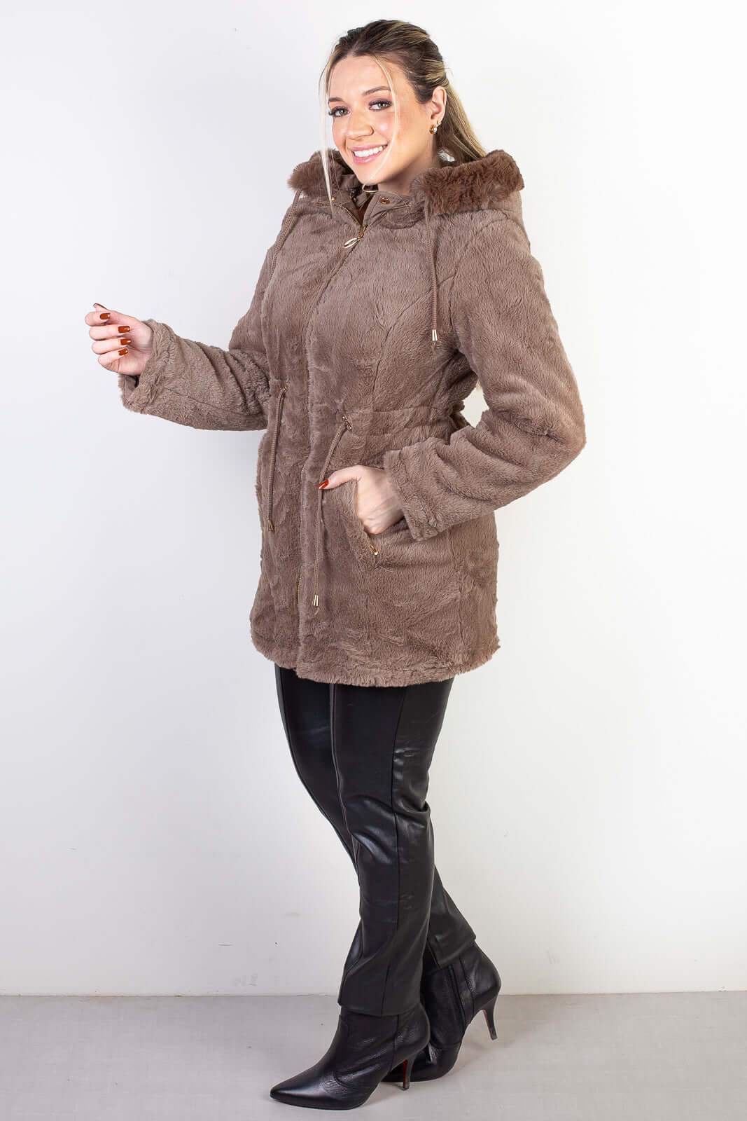 Jaqueta feminina de sarja reversível 84282 - Enluaze