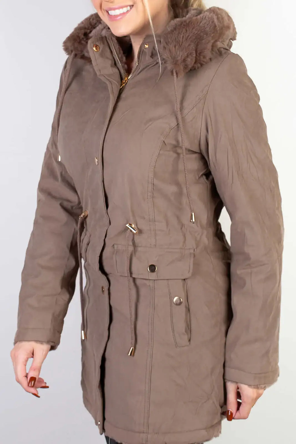 Jaqueta feminina de sarja reversível 84282 - Enluaze