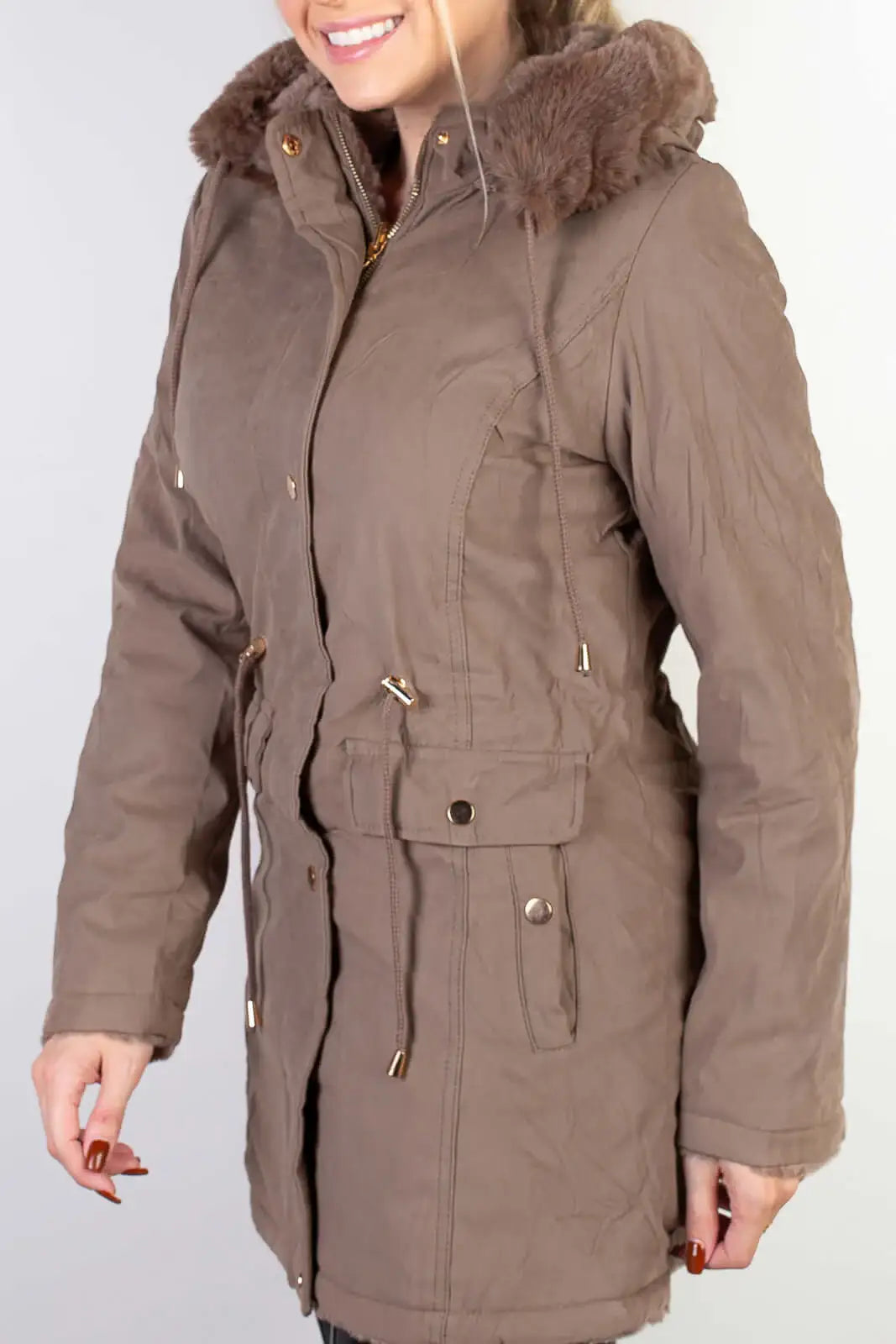 Jaqueta feminina de sarja reversível 84282 - Enluaze