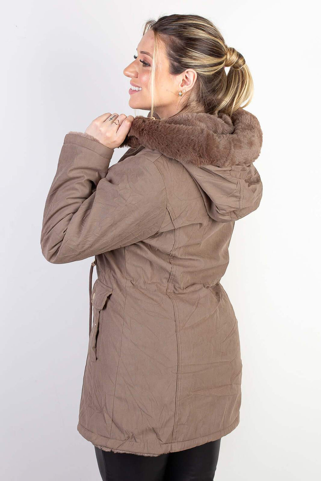 Jaqueta feminina de sarja reversível 84282 - Enluaze