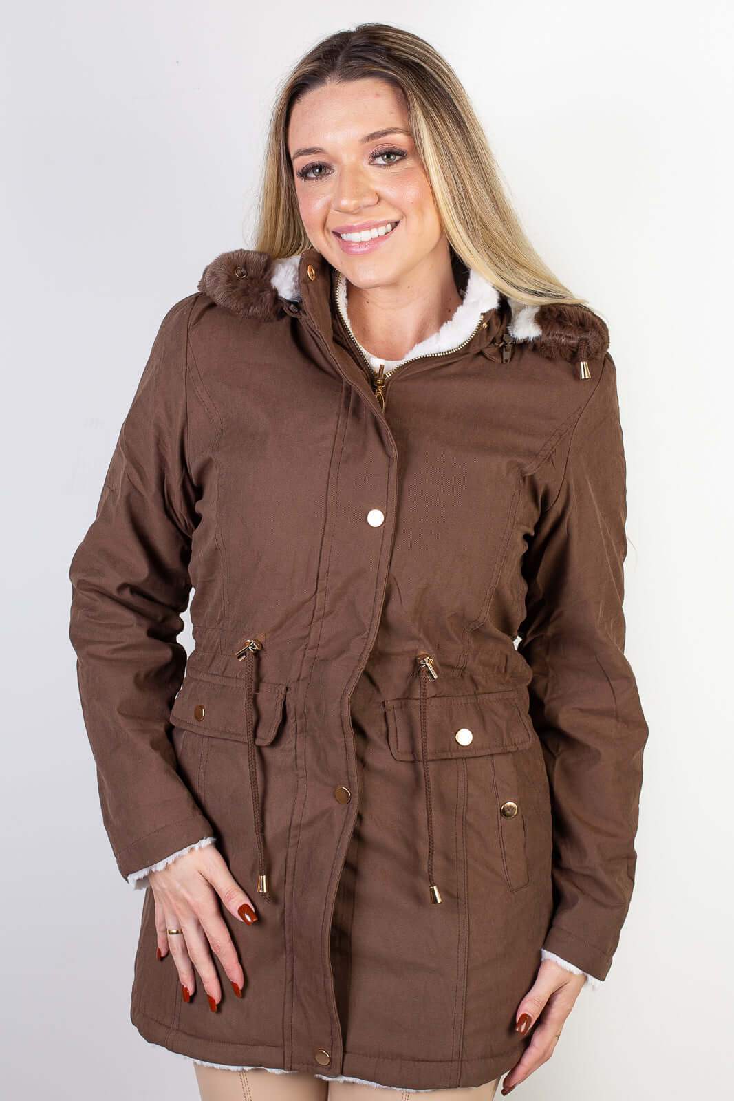 Jaqueta feminina de sarja reversível 84282 - Enluaze