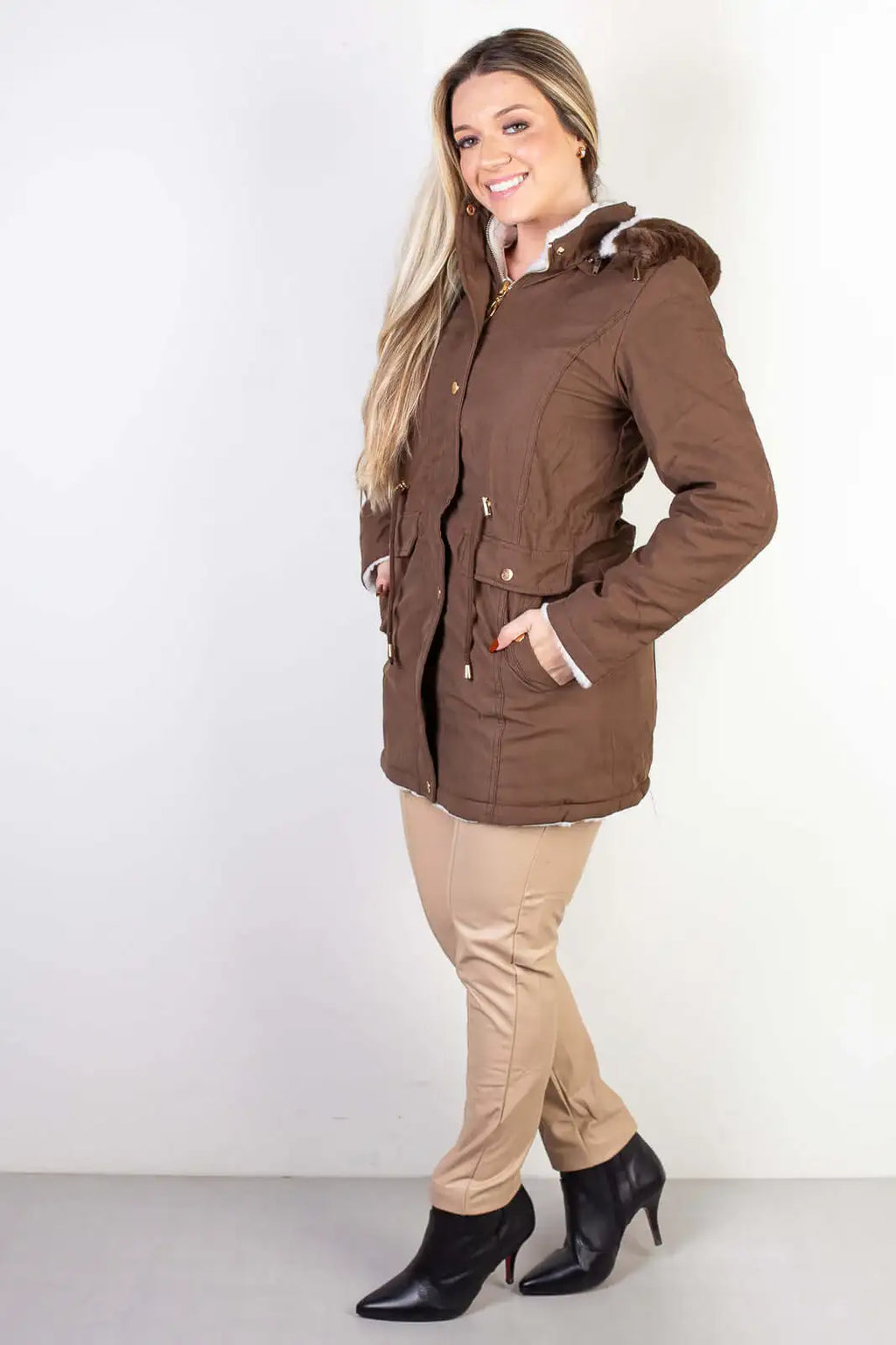 Jaqueta feminina de sarja reversível 84282 - Enluaze