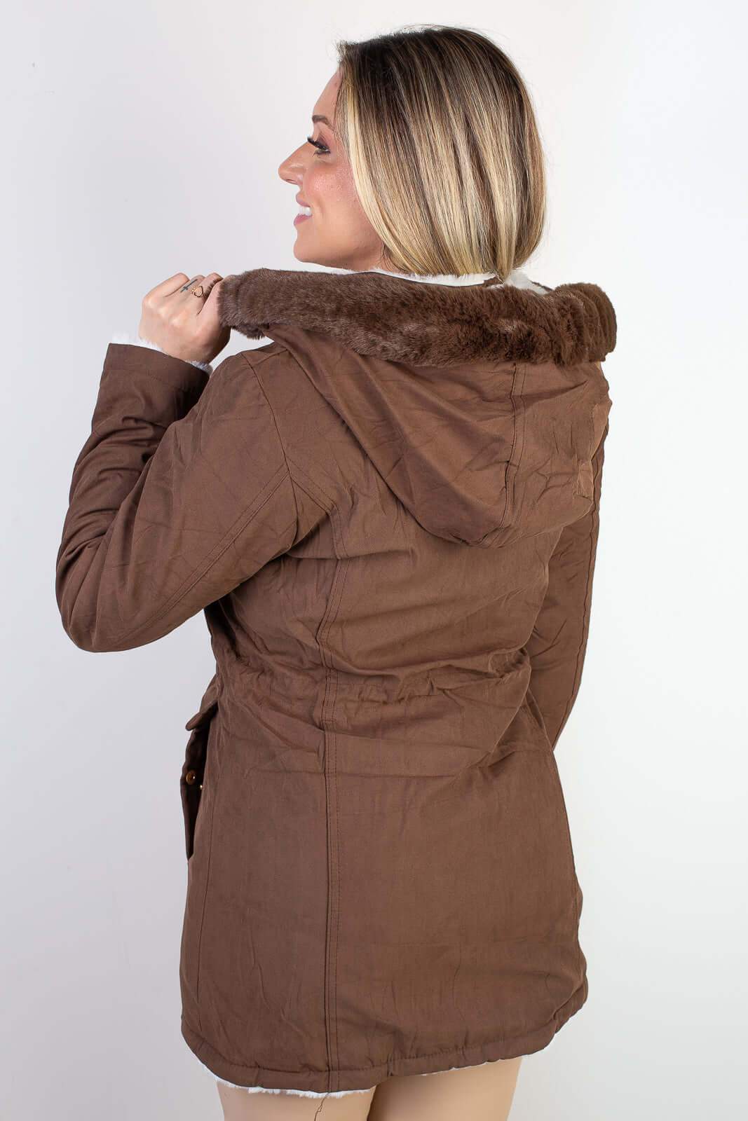 Jaqueta feminina de sarja reversível 84282 - Enluaze