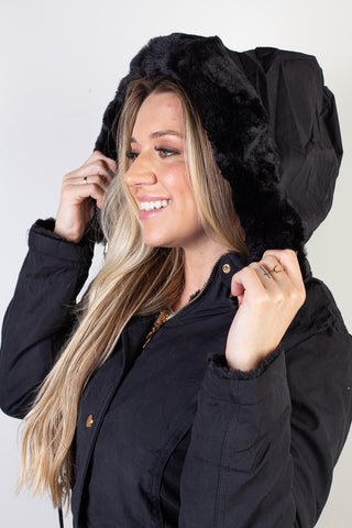 Jaqueta feminina de sarja reversível 84282