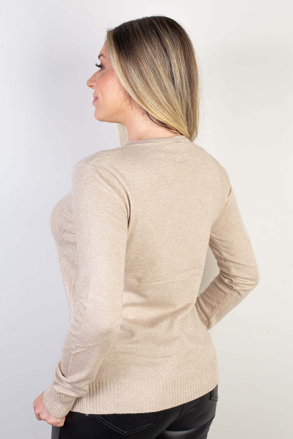 Blusa de malha feminina detalhes 84338 - Enluaze