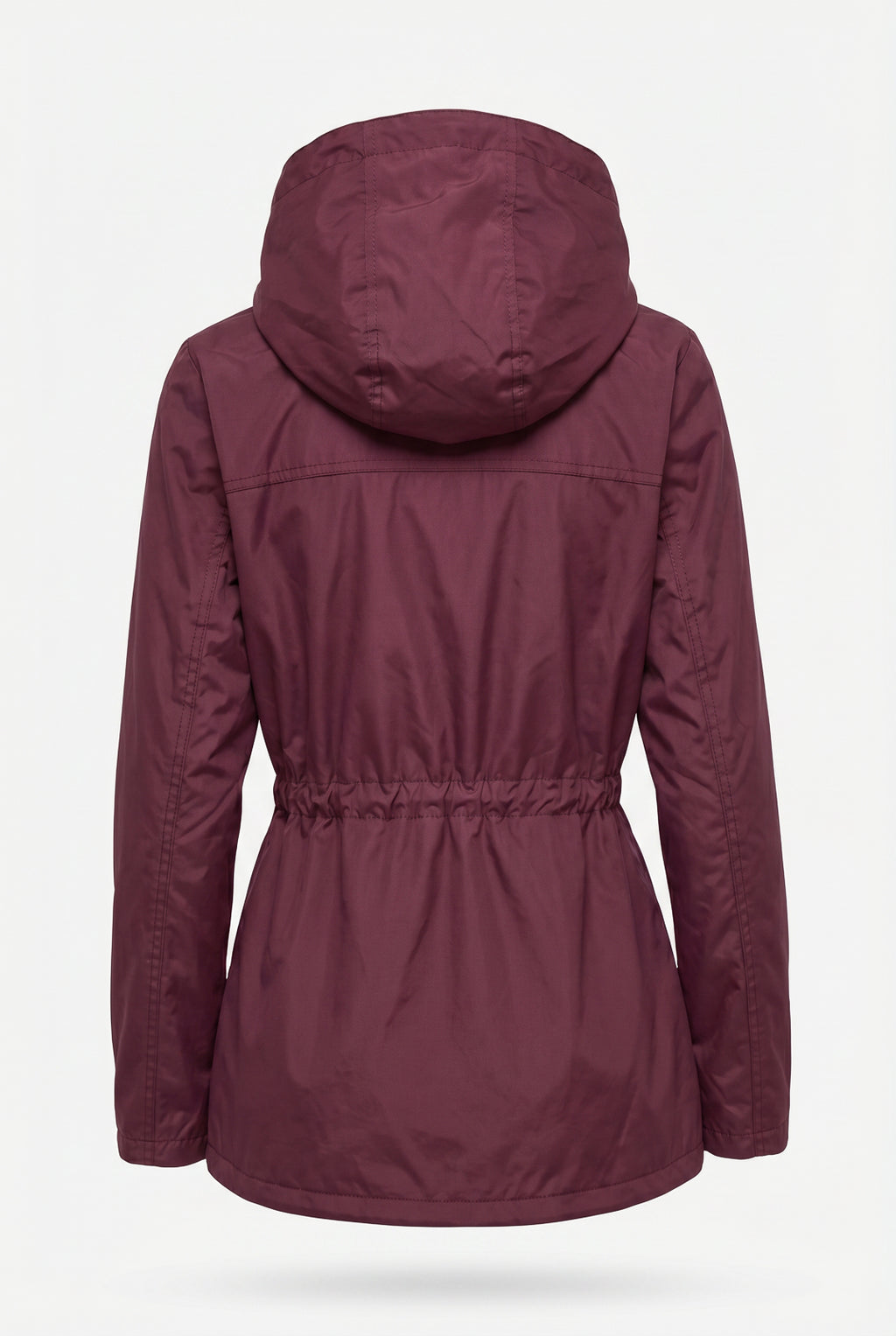Parka feminina nylon com capuz removível 61168