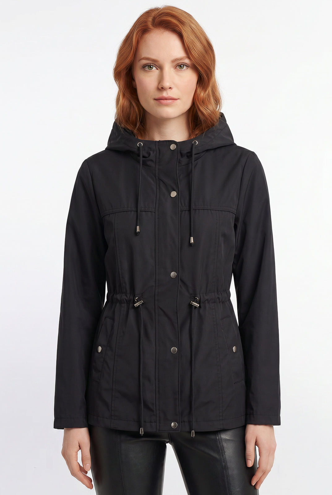 Parka feminina nylon com capuz 61168 - Enluaze