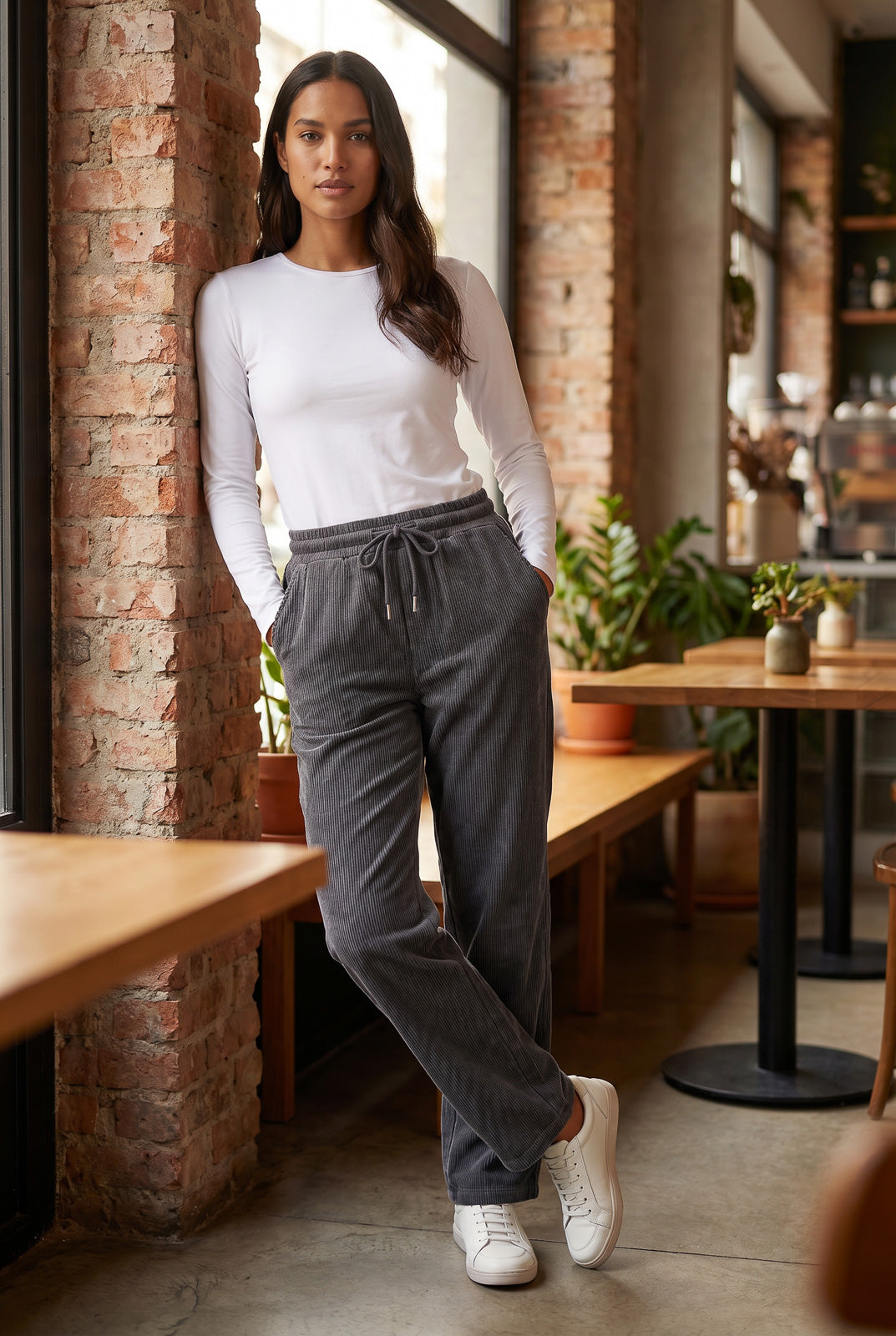 Calça reta feminina veludo 61534