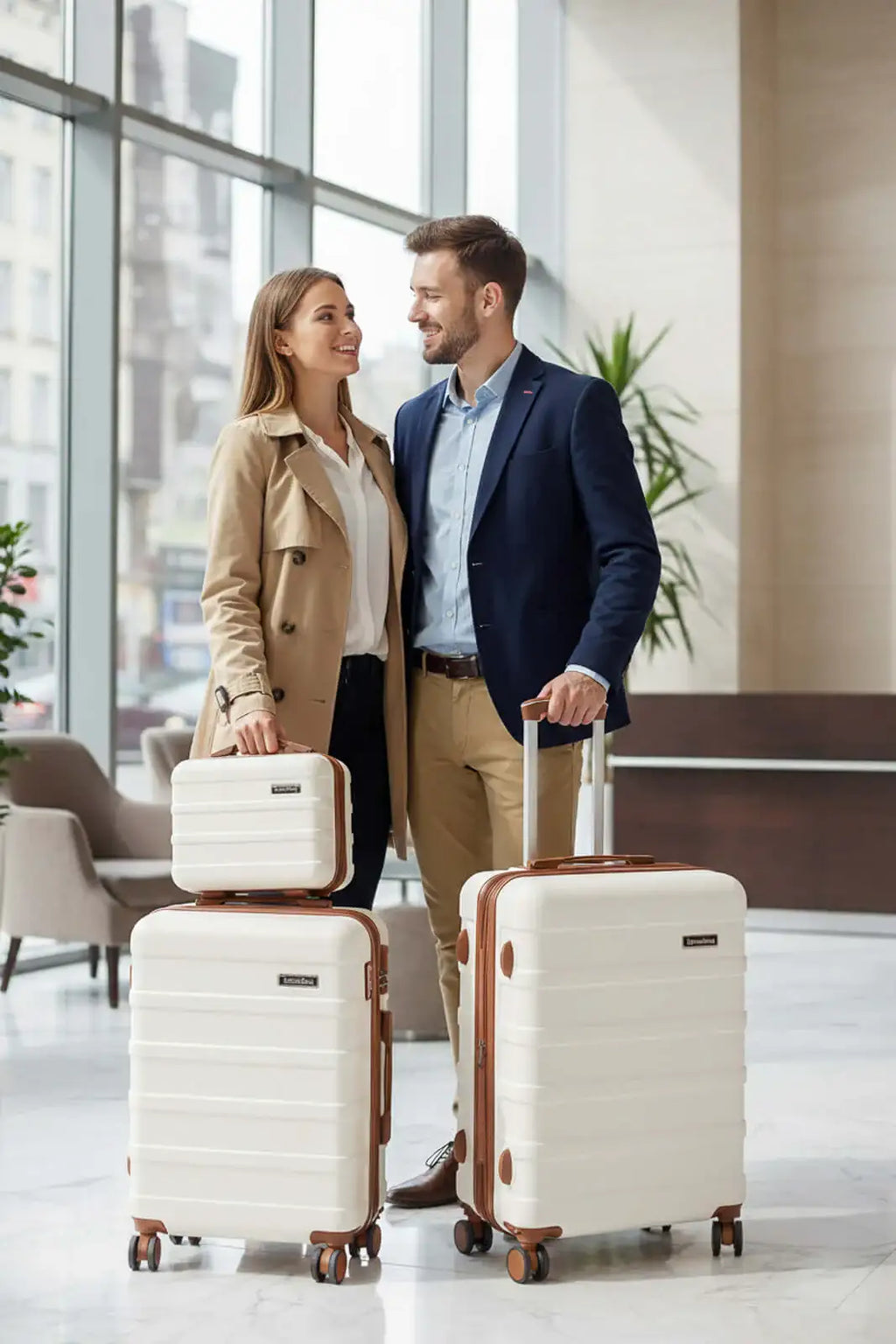 Kit 3 malas de viagem Abs 14" 20" 24" Nevada - Enluaze