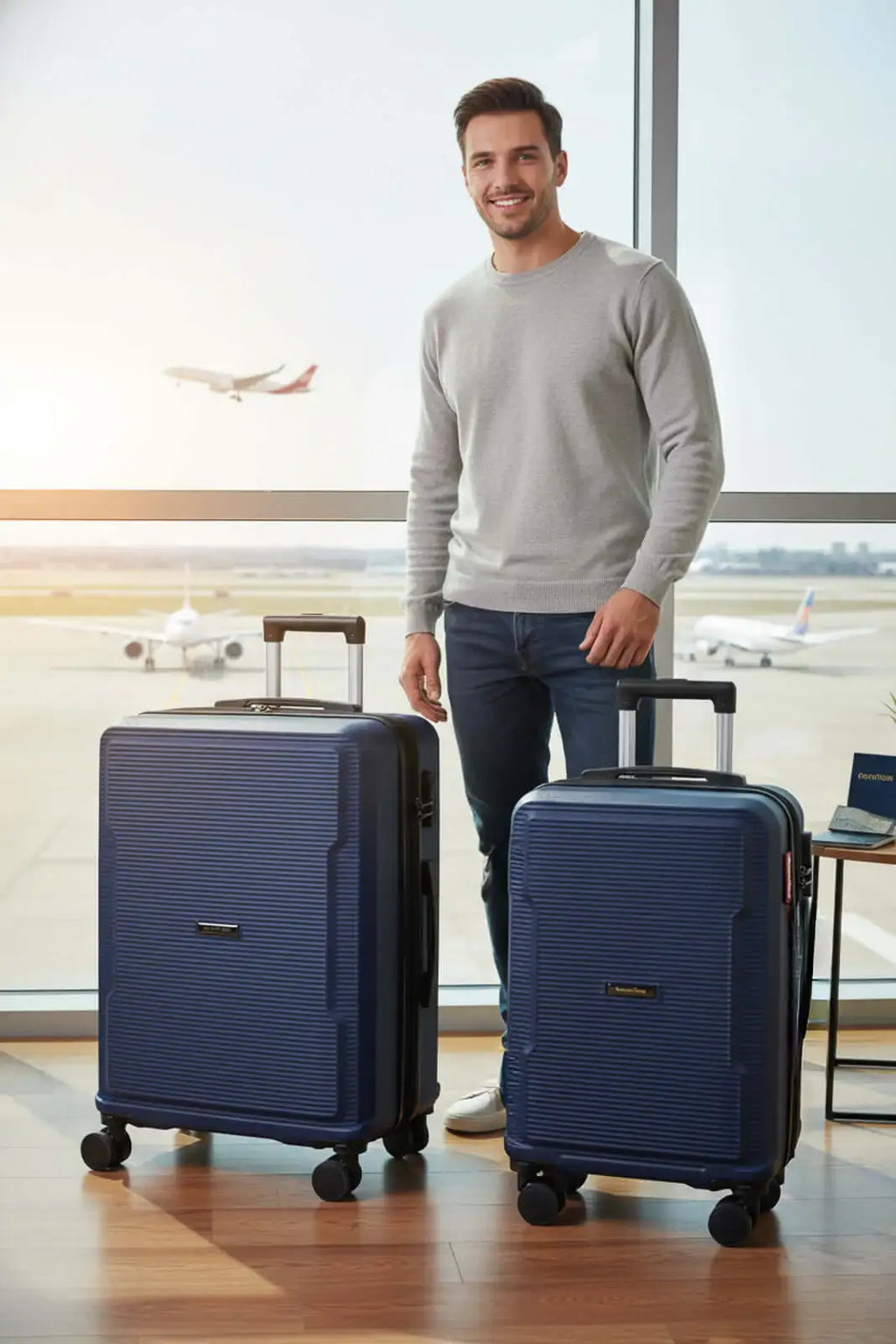 Kit 2 malas de viagem Abs 20" 24" Denver - Enluaze