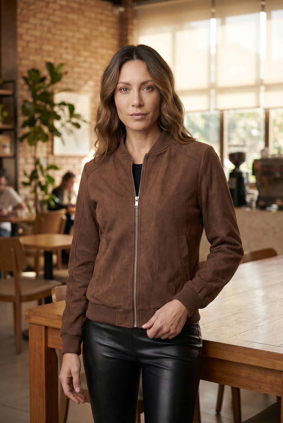 Jaqueta feminina suede 61465