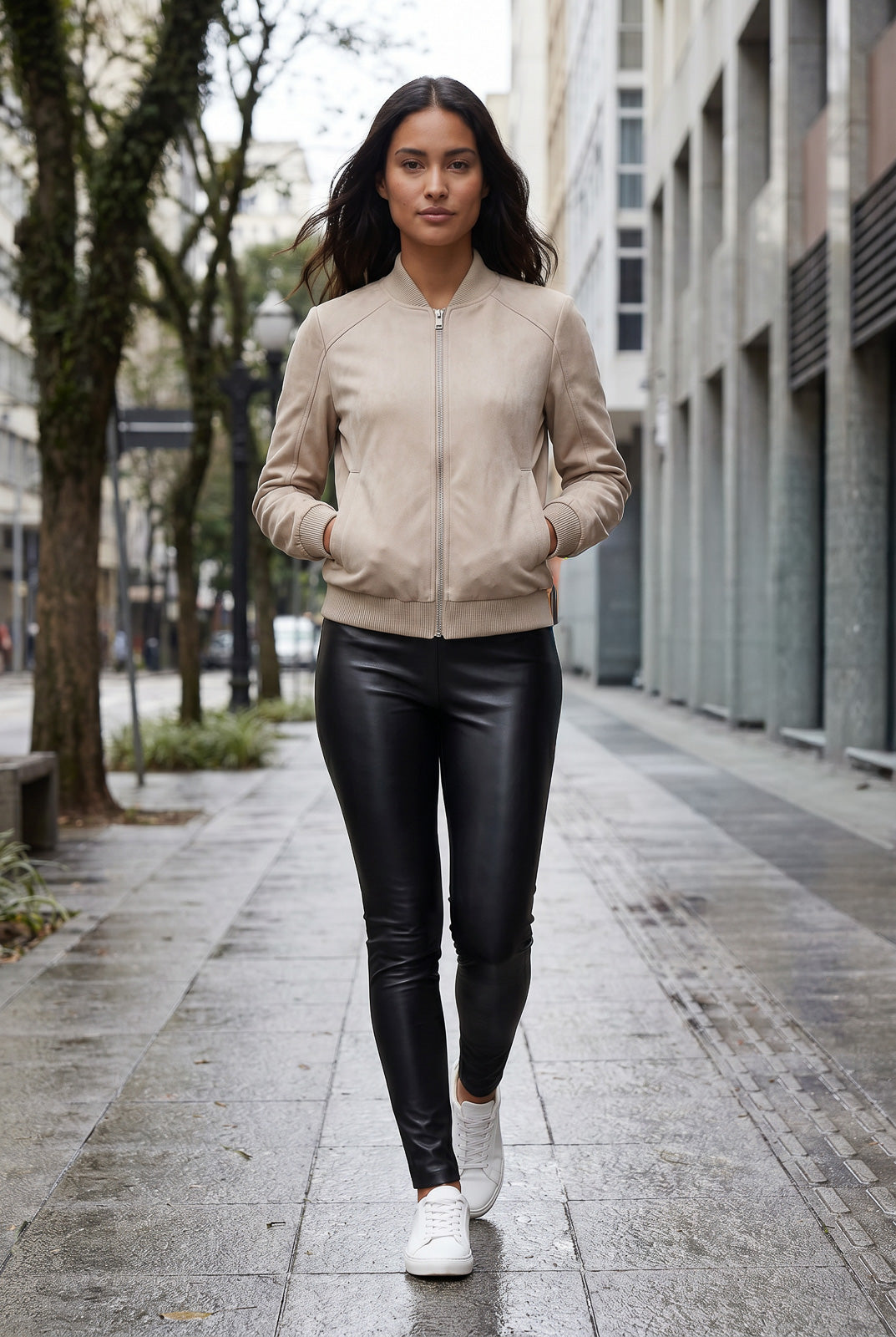 Jaqueta feminina suede 61465