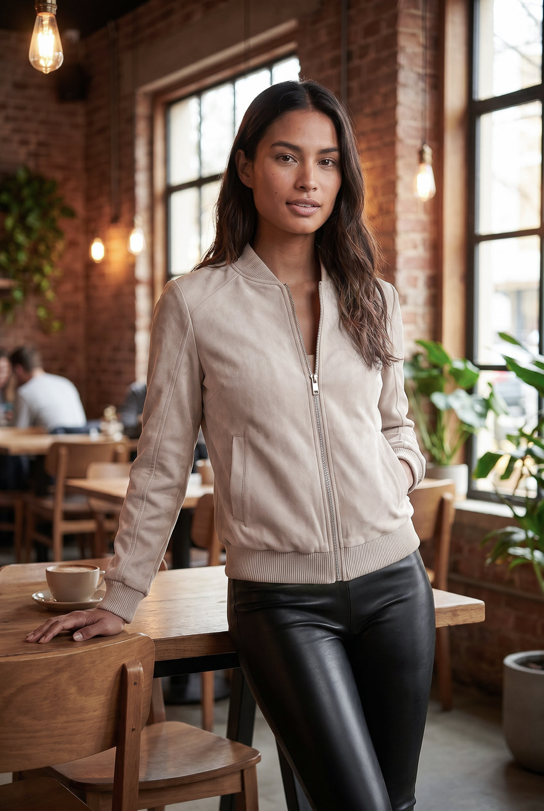 Jaqueta feminina suede 61465