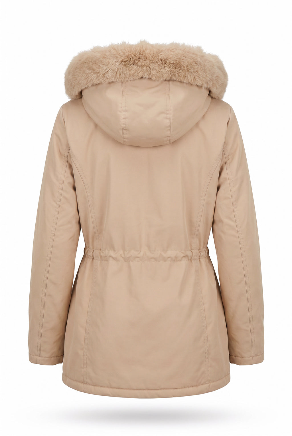 Parka feminina resinada dupla face com pelo 61469