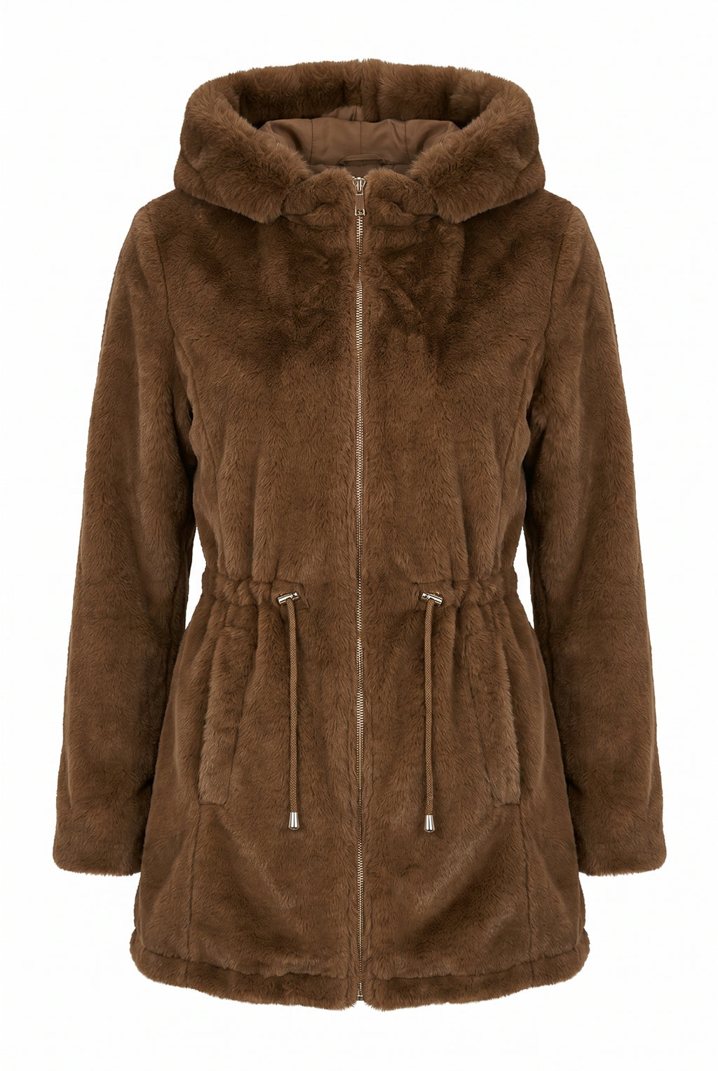Parka feminina resinada dupla face com pelo 61469